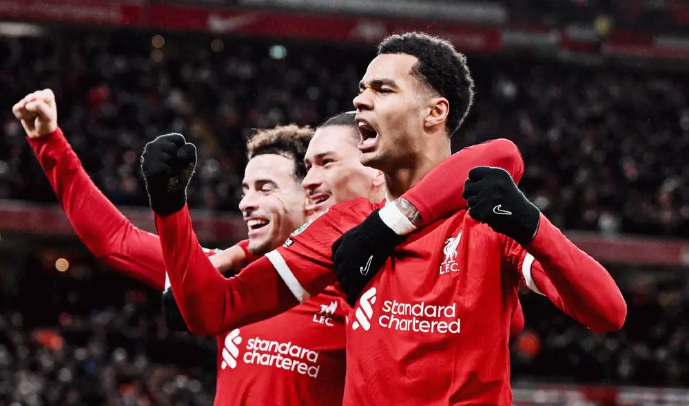 Los Reds le dieron vuelta a los blancos por la semifinal de ida de la Carabao Cup. Foto: Liverpool