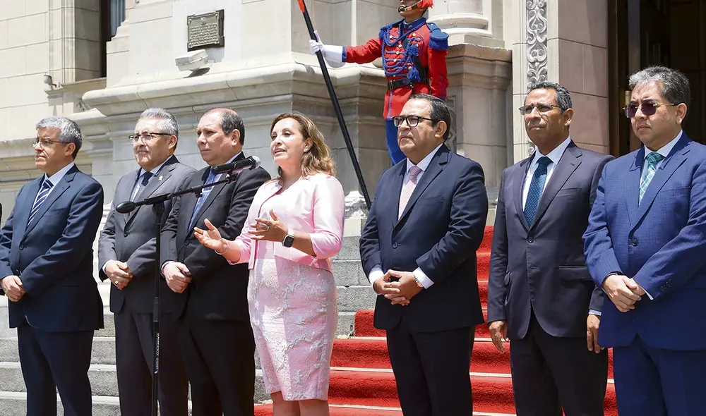 Acuerdos. El Consejo para la Reforma Judicial se volvió a reunir, a convocatoria de la presidenta Dina Boluarte, para tratar temas de reforma judicial. Foto: difusión