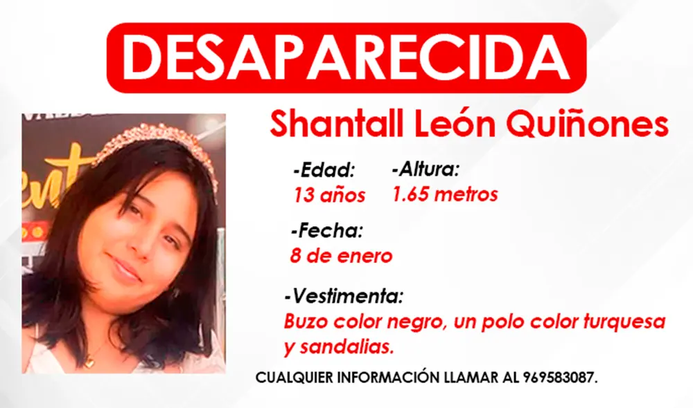 Menor de edad está desaparecida. Foto: La República