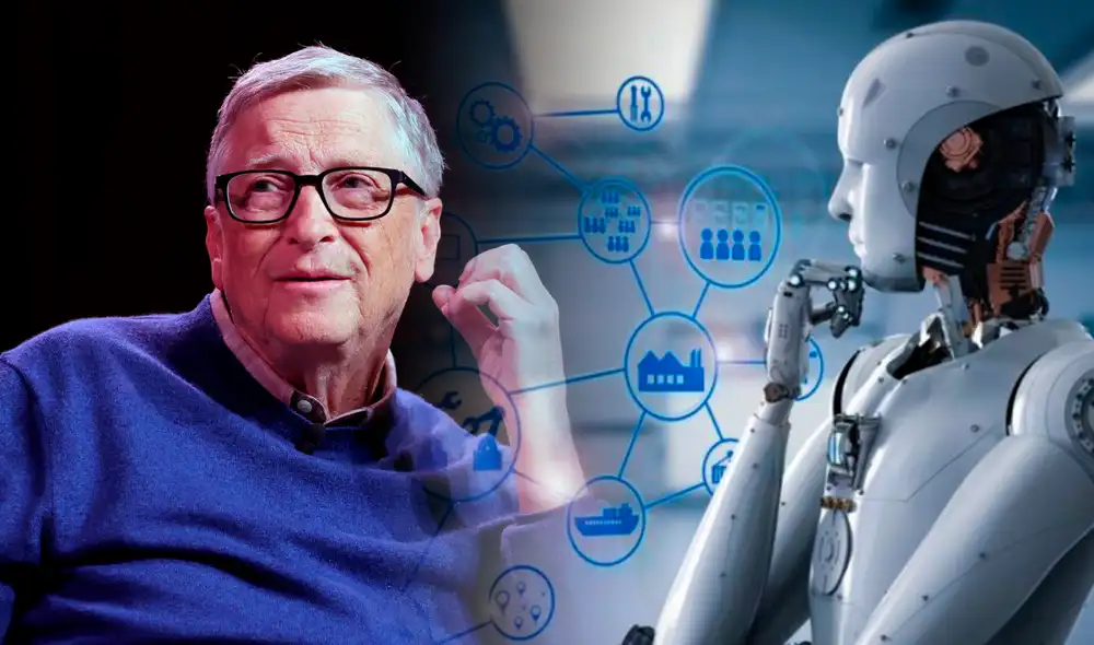 Bill Gates se mostró optimista con los avances que traerá la inteligencia artificial (IA) este 2024. Foto: composición LR/El País/Freepik