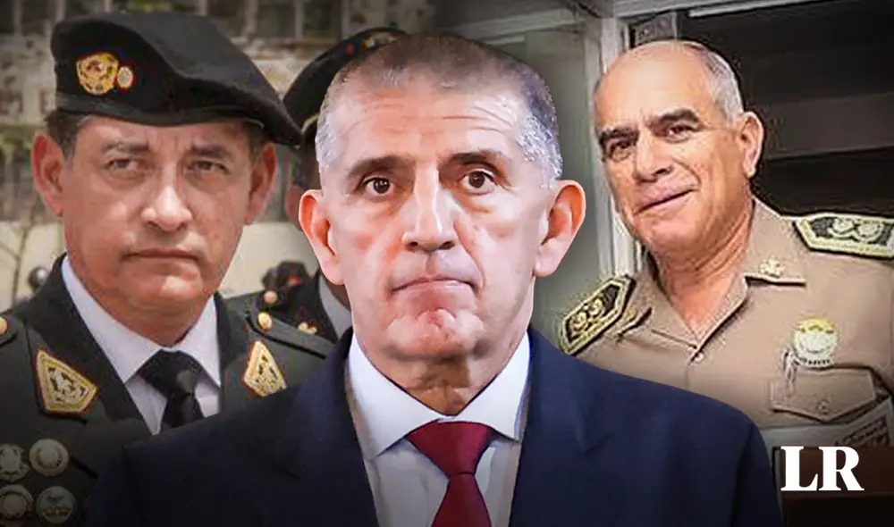 El ministro Víctor Torres (centro) nombró a los generales PNP (r) Enrique Blanco Ridout (der..) y Sergio Monar Moyoli (izq.) en puestos clave del Ministerio del Interior. Foto: composición La República El ministro Víctor Torres (centro) nombró a los generales PNP (r) Enrique Blanco Ridout (der..) y Sergio Monar Moyoli (izq.) en puestos clave del Ministerio del Interior. Foto: composición La República