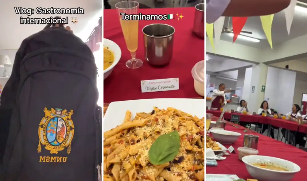 La joven muy enstusiamdas mostró su clase de Gastonomía Internacional. Foto: composición LR/TikTok/@adm_key La joven muy enstusiamdas mostró su clase de Gastonomía Internacional. Foto: composición LR/TikTok/@adm_key
