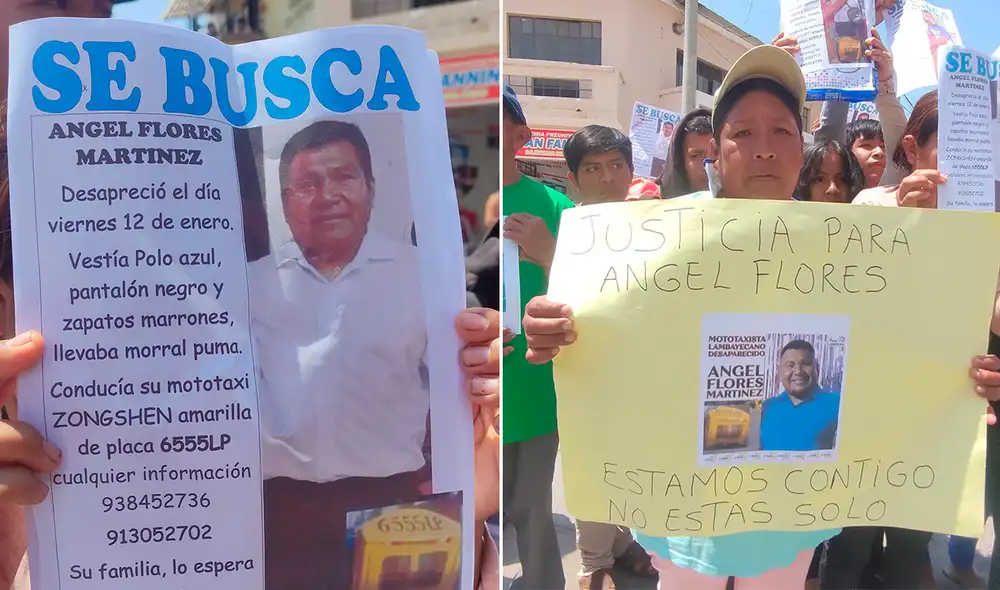 A viva voz, los parientes de Ángel Flores llegaron al frontis de la comuna de Lambayeque. Foto: E. Moreno/LR - Video: E. Moreno/LR