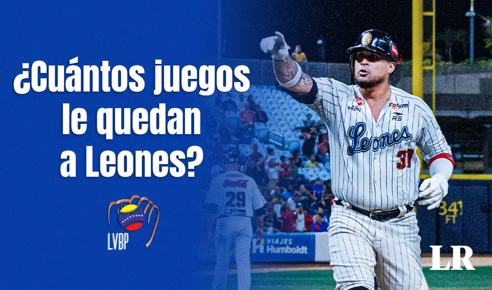 Repasa cuántos juegos les restan a los Leones del Caracas, así como la fecha y horario de sus próximos encuentros por el Round Robin de la LVBP 2024. Foto: composición LR/Leones