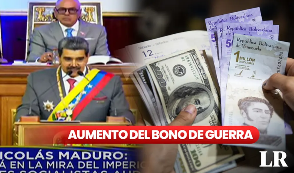 El presidente Maduro anunció el monto del Bono de Guerra en su mensaje anual desde la Asamblea Nacional el 15 de enero. Foto: composición LR/VTV/EFE El presidente Maduro anunció el monto del Bono de Guerra en su mensaje anual desde la Asamblea Nacional el 15 de enero. Foto: composición LR/VTV/EFE