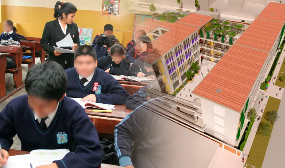 Escuelas Bicentenario entregó colegios provisionales a 4 instituciones de San Juan de Lurigancho. Foto: composición LR/Escuelas Bicentenario/Andina