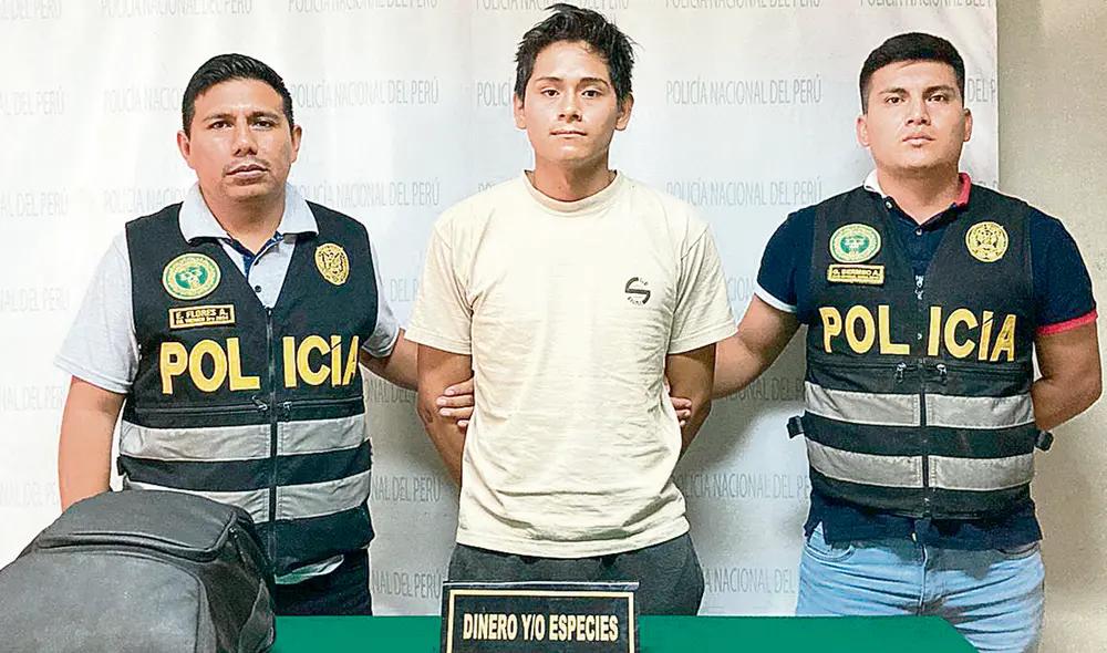 Homicida. Christian Trujillo Bardales, minutos después de su captura. Ya se halla en Huacho. Foto: difusión