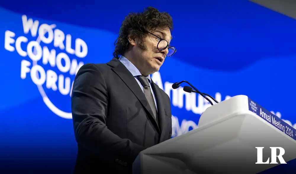 Milei llamó “héroes” a empresarios en Davos y afirmó que el “Estado es el problema”. Foto: composición LR/EFE Milei llamó “héroes” a empresarios en Davos y afirmó que el “Estado es el problema”. Foto: composición LR/EFE