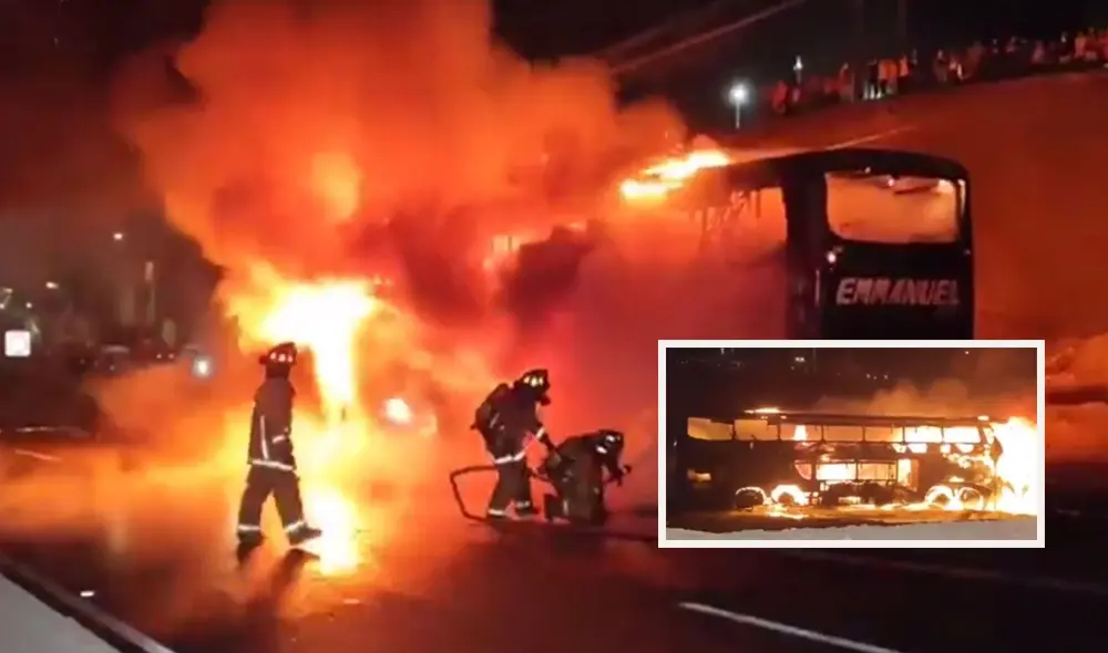 Siniestro de ómnibus que se encontraba en pleno viaje. Caso se registró en Chancay. Foto: composición LR/Radio Total