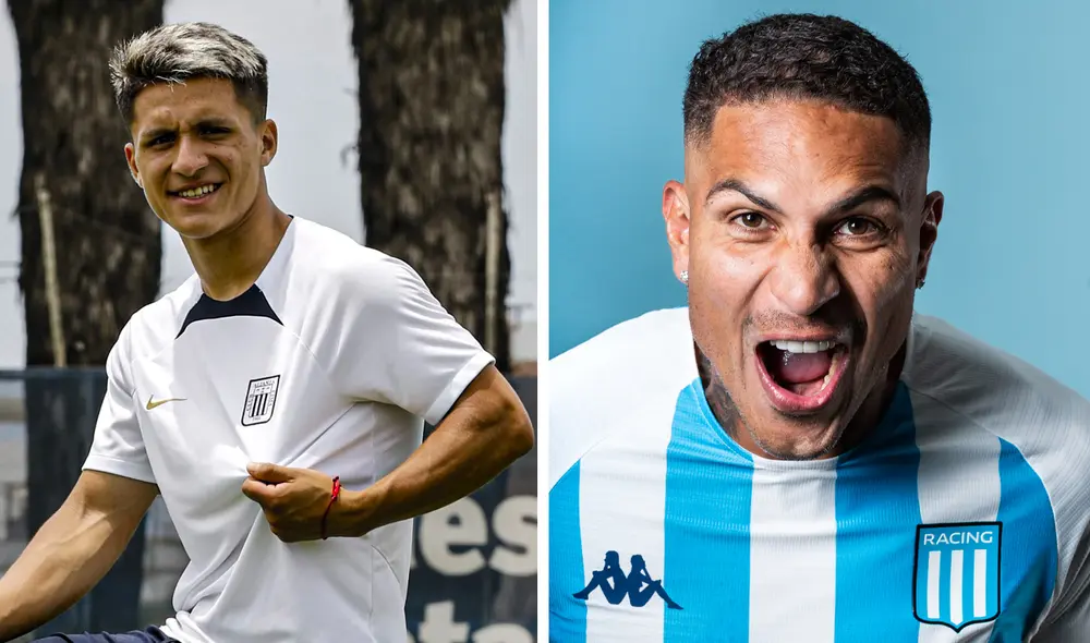 Catriel Cabellos y Paolo Guerrero coincidieron en Racing Club en el 2023. Foto: composición LR/Luis Jiménez/Conmebol