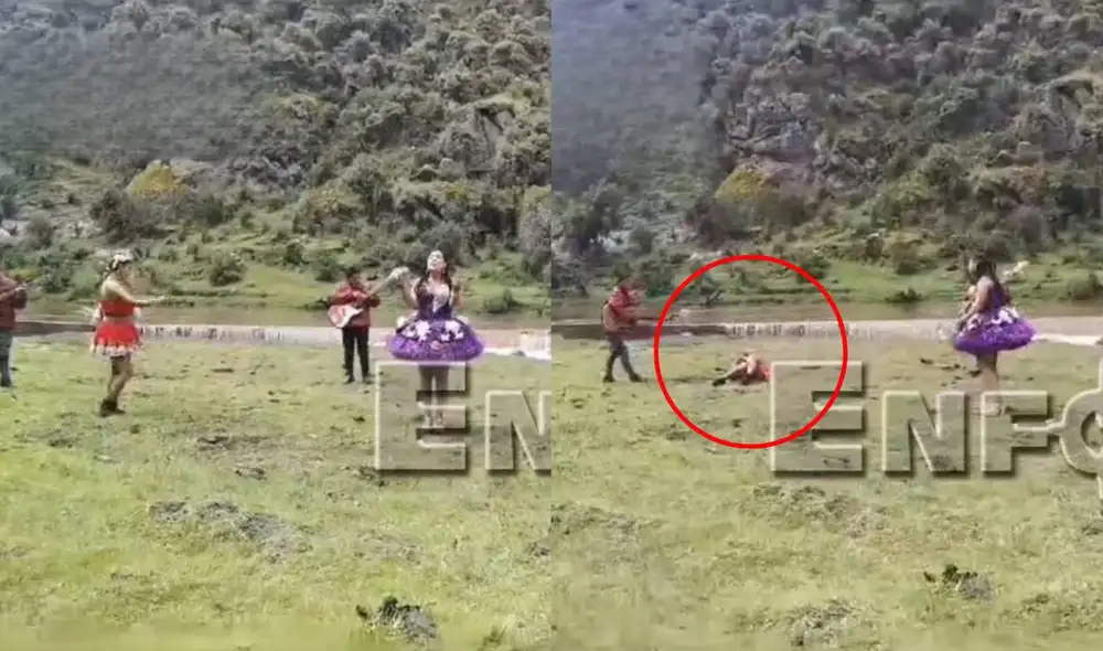 Cibernautas creen que la altura pudo haber afectado a la bailarina. Foto y video: Enfoque Ayacucho Noticias/Facebook