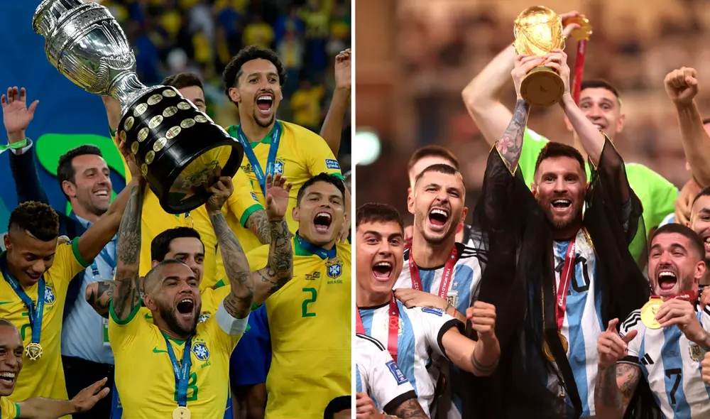 Brasil y Argentina son los dos principales exponentes del fútbol en Sudamérica. Foto: composición LR/AFP Brasil y Argentina son los dos principales exponentes del fútbol en Sudamérica. Foto: composición LR/AFP
