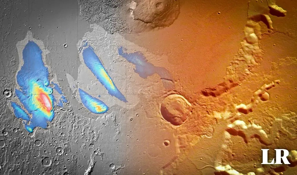 Los nuevos depósitos de agua subterránea se han encontrado en el ecuador del planeta rojo. Foto: composición de Gerson Cardoso/La República / ESA