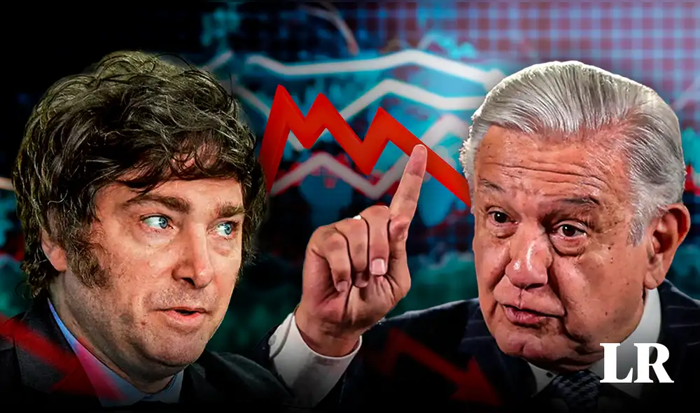 La crítica de AMLO se da tras la polémica aparición de Milei en el Foro de Davos. Foto: composición LR/EFE La crítica de AMLO se da tras la polémica aparición de Milei en el Foro de Davos. Foto: composición LR/EFE