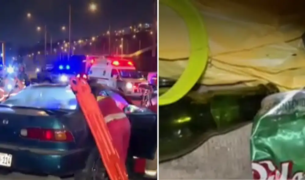 Accidente de tránsito en la Costa Verde no registró fallecidos. Foto: composición La República/capturas América TV