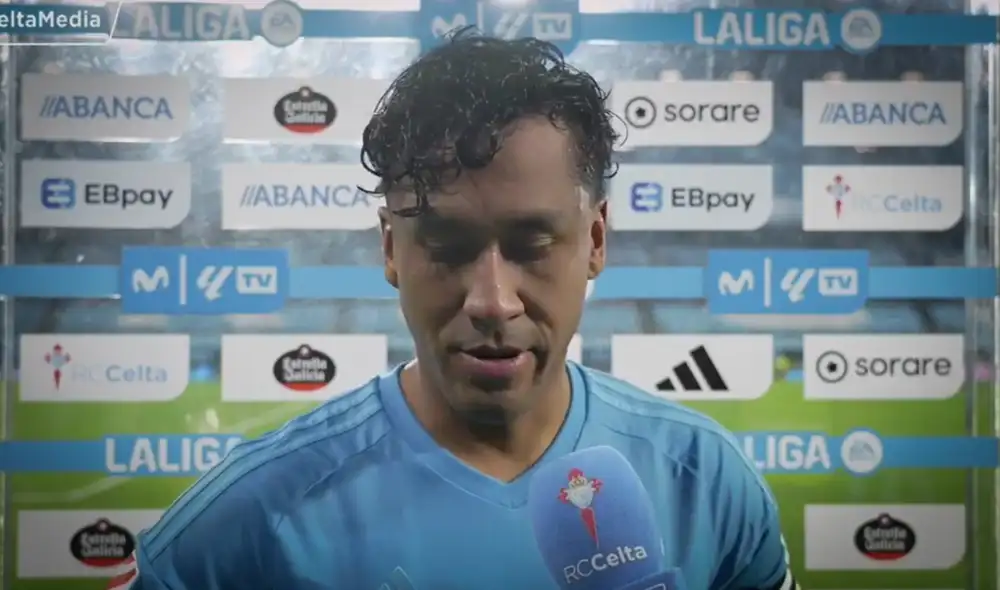 Renato Tapia asumió la capitanía del Celta durante el partido ante Real Sociedad. Foto: Celta de Vigo