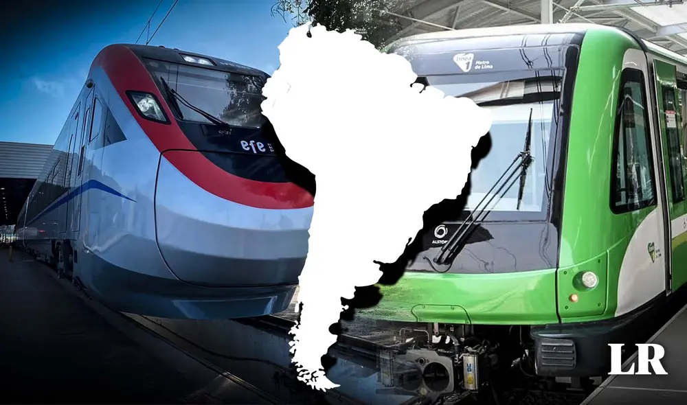 Chile, Argentina y Perú son algunos de los países con líneas de trenes en sus capitales. ¿Qué nación no cuenta con este medio de transporte? Foto: composición LR/EFE/Andina