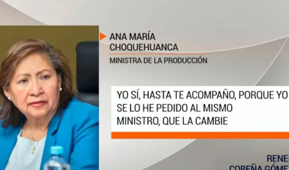 Ministra de Producción rechaza injerencia en protesta contra el Ministerio del Interior. Foto: captura de Latina