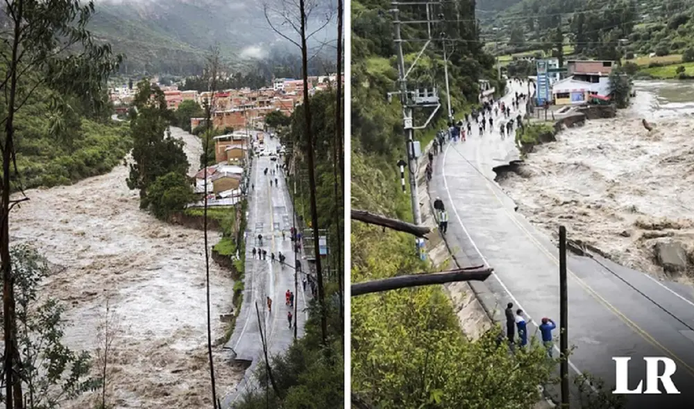 Carretera queda destruida y deja a familias aisladas. Foto: composición de Fabrizio Oviedo LR/ Radio Antabamba Carretera queda destruida y deja a familias aisladas. Foto: composición de Fabrizio Oviedo LR/ Radio Antabamba