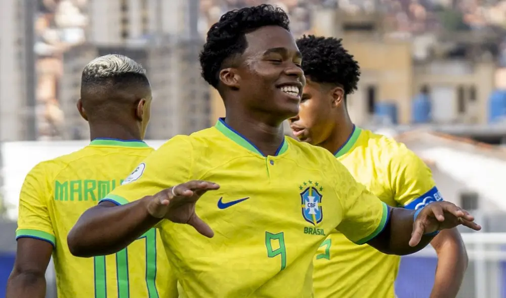 Endrick abrió el marcador contra Bolivia en el Preolímpico. Foto: CBF Futebol Endrick abrió el marcador contra Bolivia en el Preolímpico. Foto: CBF Futebol