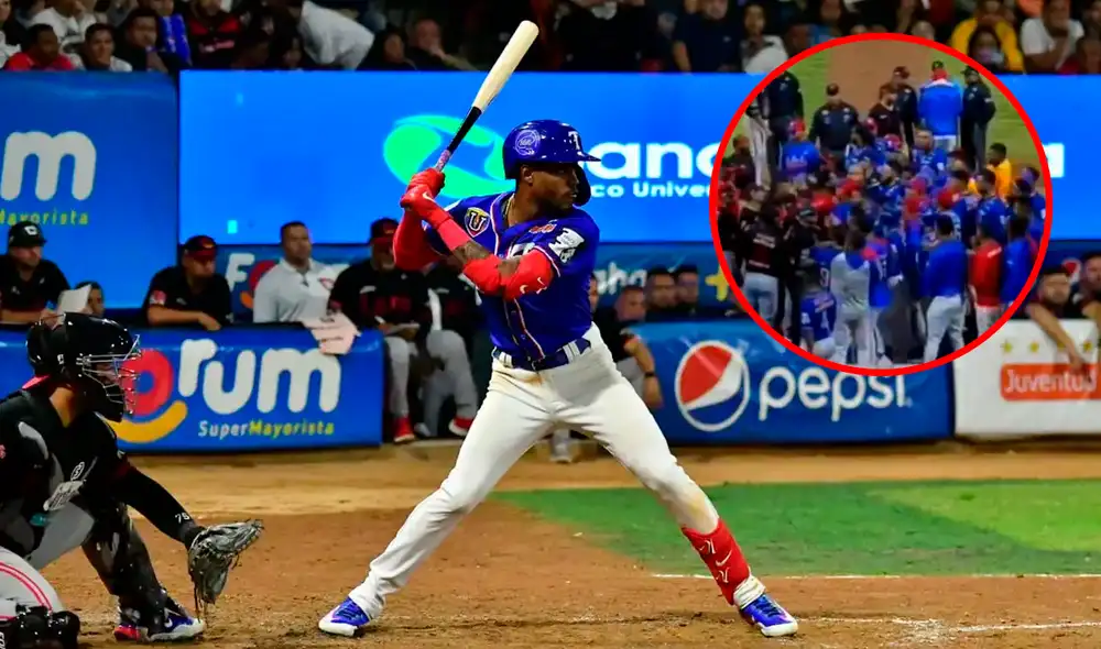 Maikel García ocasionó una trifulca en la final de la LVBP. Foto: composición LR/Televen/El Emergente