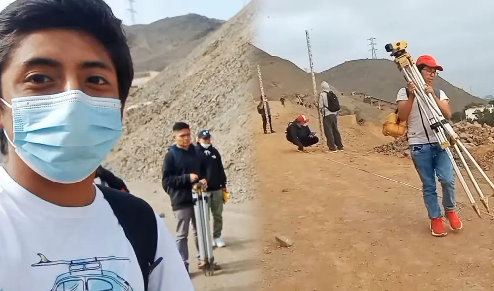 Los estudiantes fueron guiados por su profesor, quien conocía la ruta para realizar mediciones en el cerro de la UNI. Foto: composición LR/Vincent Zuc/Youtube