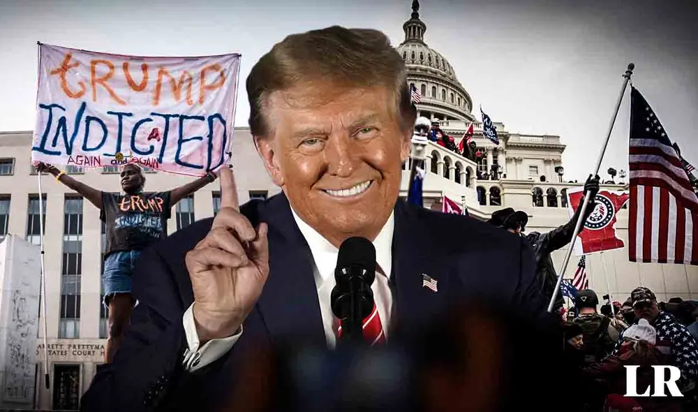 Trump se posiciona como el candidato favorito para las elecciones de noviembre de 2024, en las que vencería a Joe Biden. Foto: composición LR/AFP Trump se posiciona como el candidato favorito para las elecciones de noviembre de 2024, en las que vencería a Joe Biden. Foto: composición LR/AFP