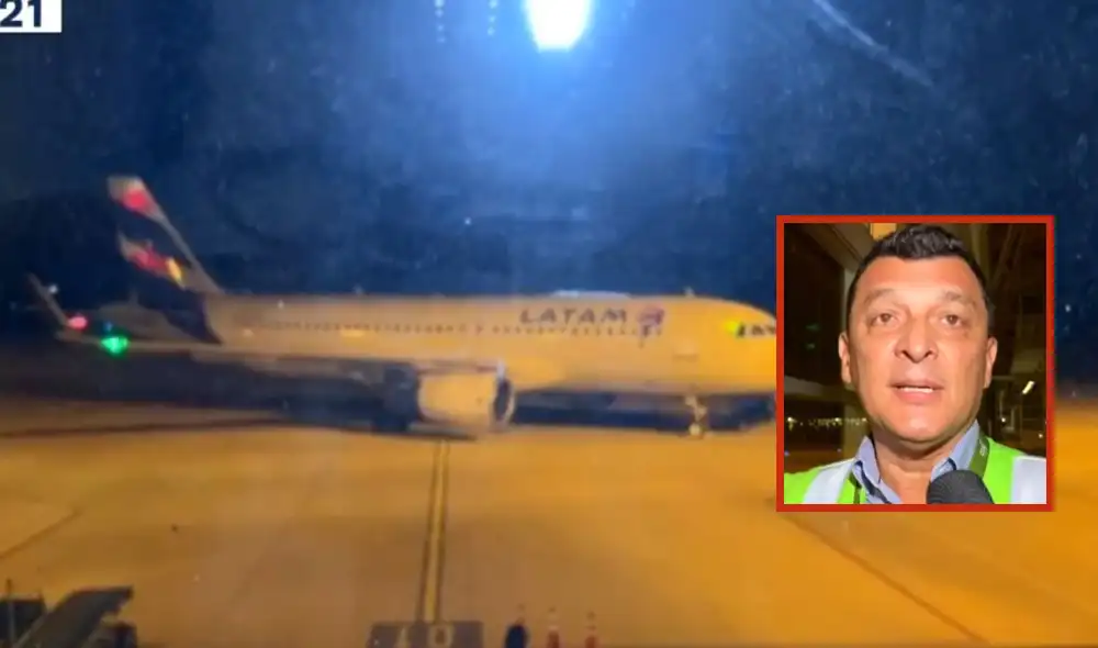 Avión de Latam aterrizó de emergencia. Foto: composición LR