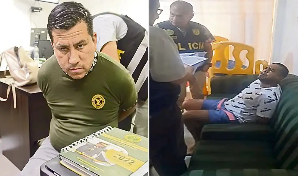 Detenidos. Suboficial Luis Sarco Córdova y Máximo Flores Arrese fueron arrestados. Foto: composiciónLR