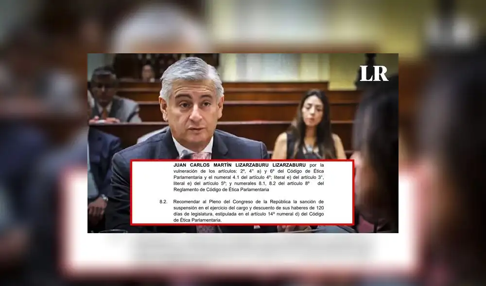 Juan Carlos Lizarzaburu, de Fuerza Popular, ahora sí podría ser sancionado. (Foto composición: La República). Juan Carlos Lizarzaburu, de Fuerza Popular, ahora sí podría ser sancionado. (Foto composición: La República).