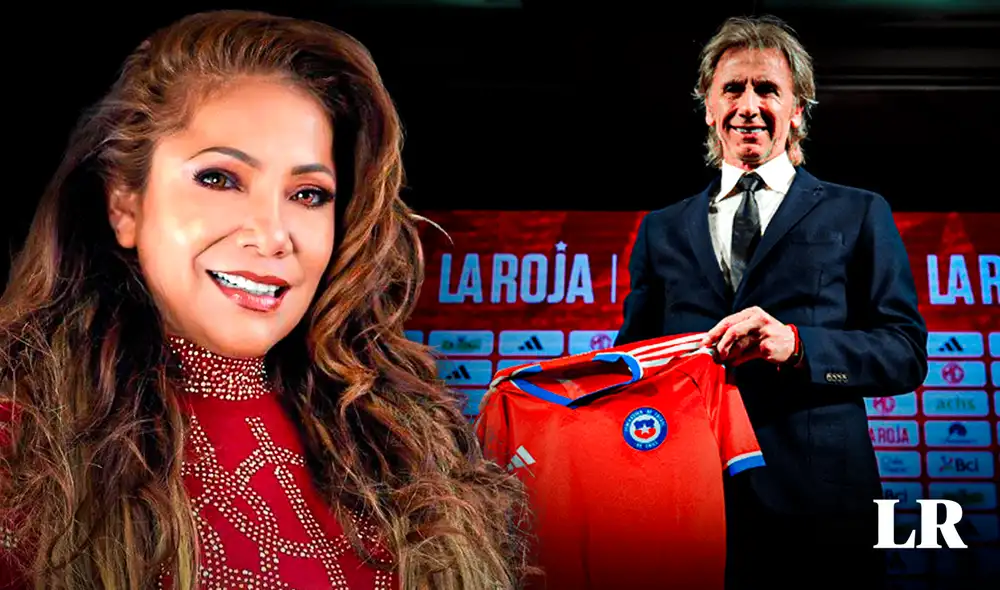 Marisol y su público corearon el tema 'Si me ibas a dejar' y se lo dedicaron a Ricardo Gareca. Foto: composición de Gerson Cardoso /LR/Instagram/Marisol/AFP - Video: TikTok