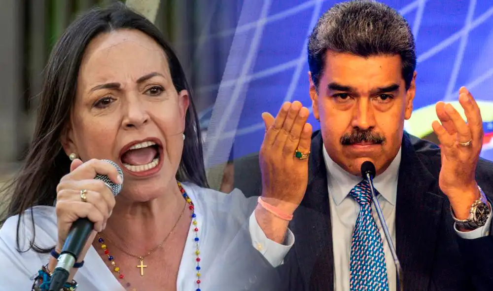 El bloqueo económico a Venezuela podría restablecerse tras inhabilitación a María Corina Machado. Foto: composición LR/Europa Press/Nicolás Maduro El bloqueo económico a Venezuela podría restablecerse tras inhabilitación a María Corina Machado. Foto: composición LR/Europa Press/Nicolás Maduro
