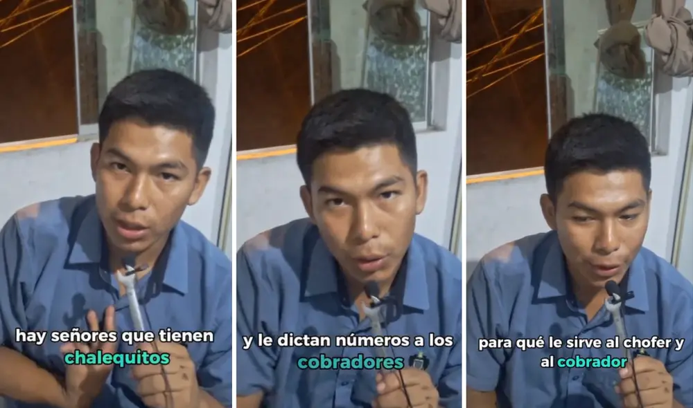 El joven dijo que los números son unos códigos para los choferes y cobradores. Foto: composición LR/TikTok/@soyedaaie