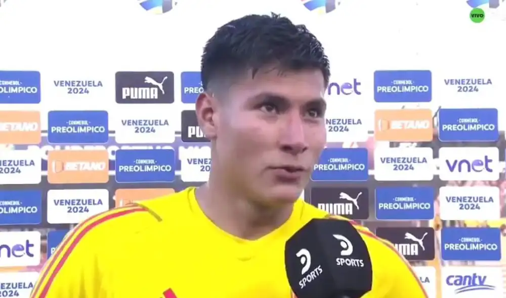 Diego Romero es el segundo arquero de Universitario y recibió tres goles en el Preolímpico. Foto: captura/DSports