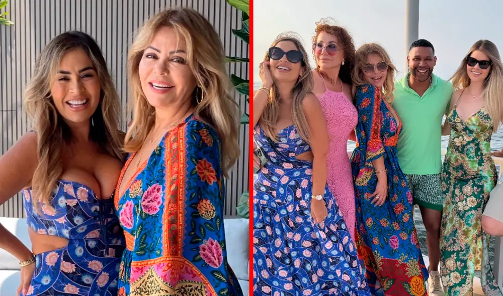 Gisela Valcárcel celebró su cumpleaños con temática playera. Foto: composición LR / Instagram Ethel Pozo