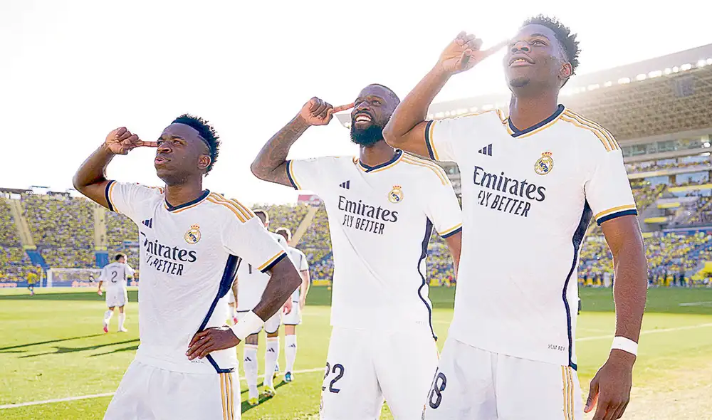 Figuras. Vinicius y Tchouaméni brillaron con sus anotaciones para el triunfo del Madrid. Foto: difusión