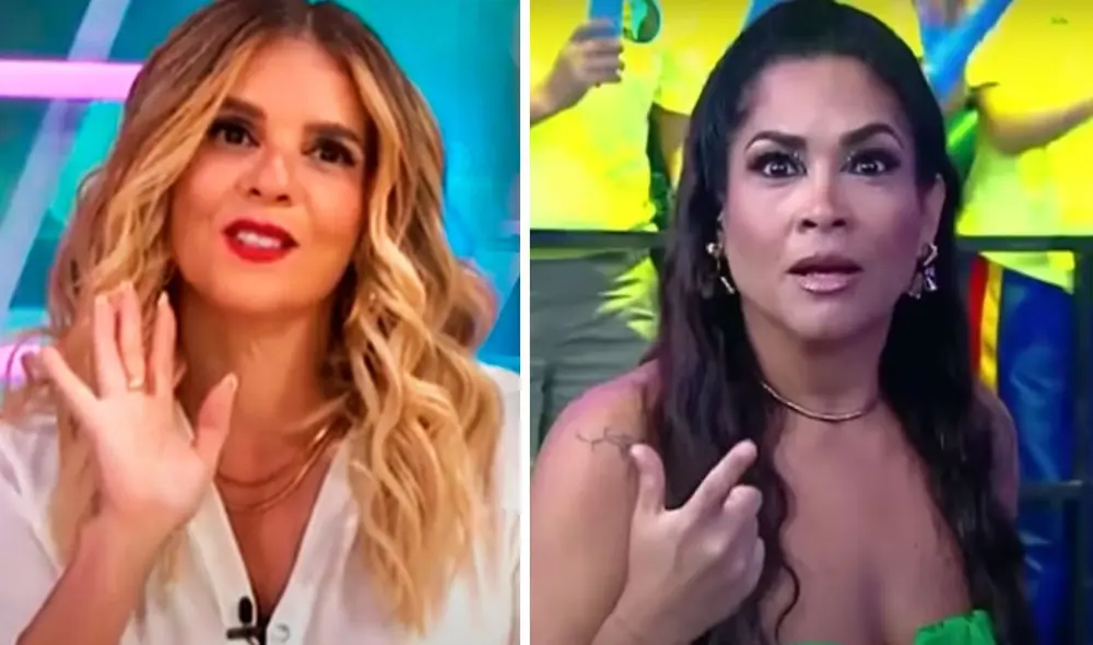 Johanna San Miguel afirmó que Katia Palma "le caía mal" y la ignoraba durante su época en 'Yo soy'. Foto: Composición LR/Captura América TV Johanna San Miguel afirmó que Katia Palma "le caía mal" y la ignoraba durante su época en 'Yo soy'. Foto: Composición LR/Captura América TV