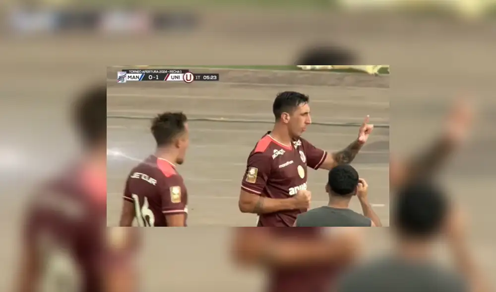 Diego Dorregaray anotó para la 'U'. Foto: captura de GOLPERU.