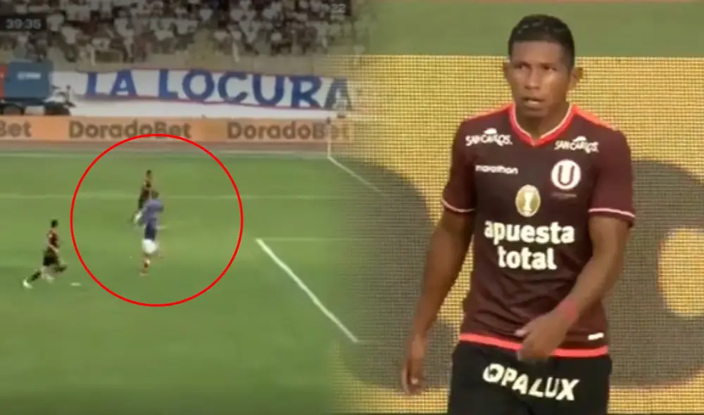 Edison Flores marcó su tercer gol con Universitario este 2024. Foto: composición GLR/captura GolPerú