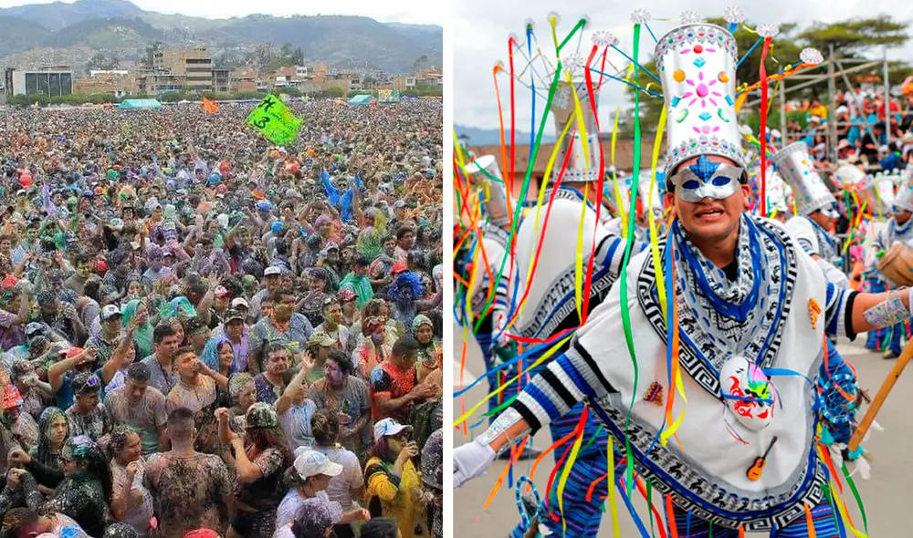 La llegada masiva de personas será la segunda semana de febrero. Foto: composición LR/Tv Región Cajamarca/Campiña tours - Video: Carnaval de Cajamarca/YouTube