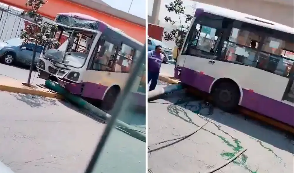 El bus del Corredor Morado tenía un gran número de pasajeros durante el accidente. Foto: composición LR/Twitter/La Noticia Perú El bus del Corredor Morado tenía un gran número de pasajeros durante el accidente. Foto: composición LR/Twitter/La Noticia Perú