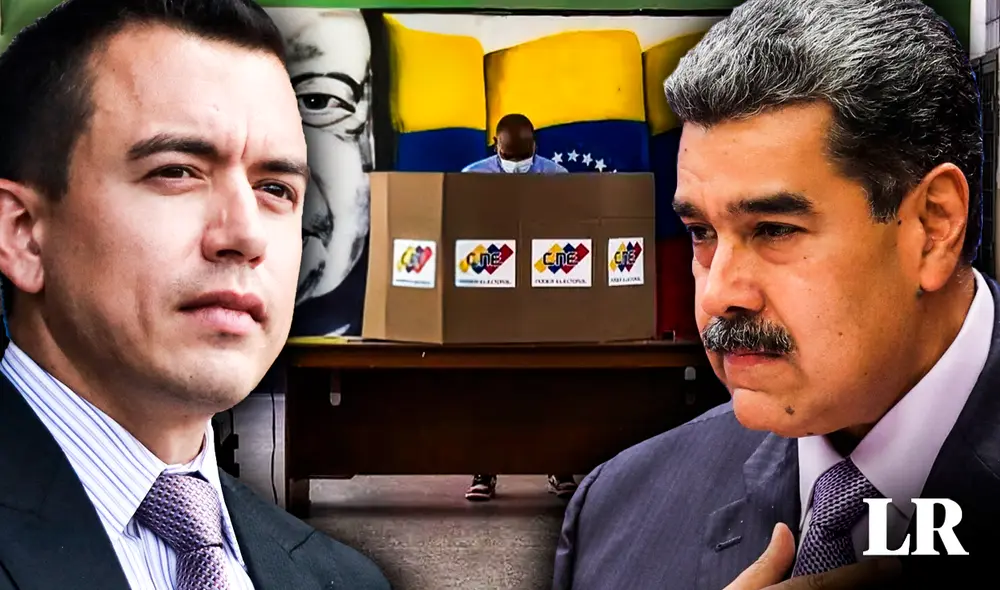 Daniel Noboa descarta tener problemas con Nicolás Maduro, pues son suficientes con las que lidia en Ecuador. Foto: composición de Fabrizio Oviedo/La República/AFP - Video: @radio_pichincha/X