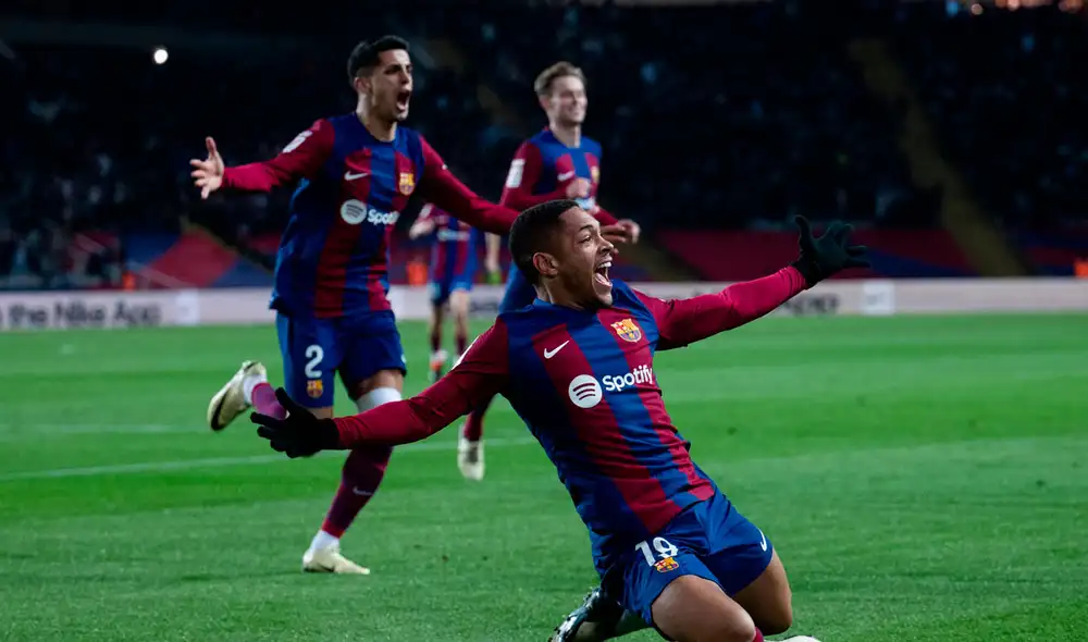 Vitor Roque anotó su primer gol con la camiseta de los azulgranas. Foto: FC Barcelona