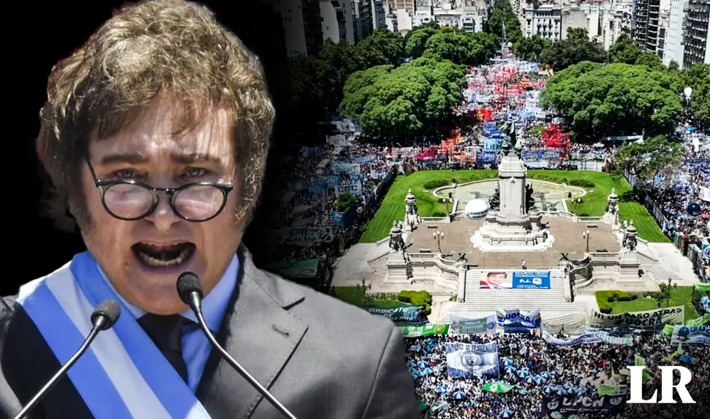 Gremios sindicales muestran resistencia ante la propuesta de la Ley Ómnibus, hecha por Milei, y salen a marchar. Foto: composición LR/CLATE/ Gustavo Garello/Associated Press