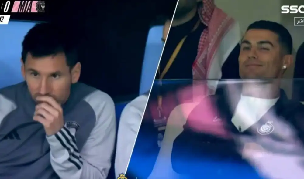 Lionel Messi y Cristiano Ronaldo no jugaron en el amistoso por la Riyadh Season Cup. Foto: captura/SSC 5 Lionel Messi y Cristiano Ronaldo no jugaron en el amistoso por la Riyadh Season Cup. Foto: captura/SSC 5