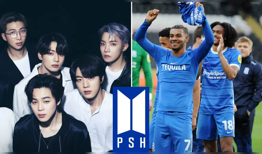 ARMY (fans de BTS) se mostró inconforme con el logo publicado por Birmingham City. Foto: composición LR/HYBE/BCFC