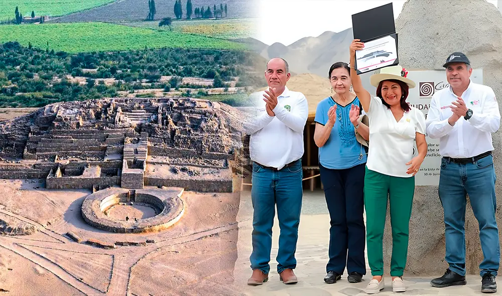 Caral es una ciudad de dieciocho asentamientos urbanos ubicados cerca del río Supe. Foto: composición LR/ Andina