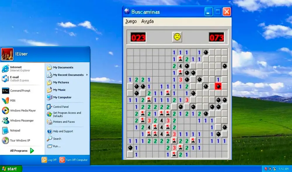 Así lucía Buscaminas en Windows XP. Foto: Xataka Así lucía Buscaminas en Windows XP. Foto: Xataka