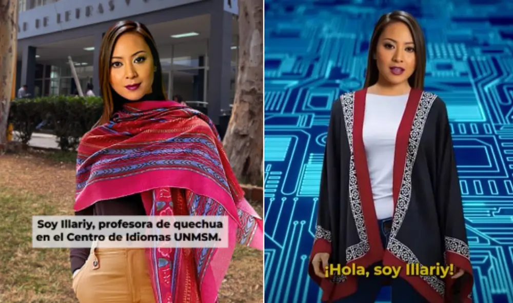 Illariy, que significa 'amanecer' en quechua, es el nombre de la presentadora de noticias y tiktoker. Foto: composición LR/UNMSM