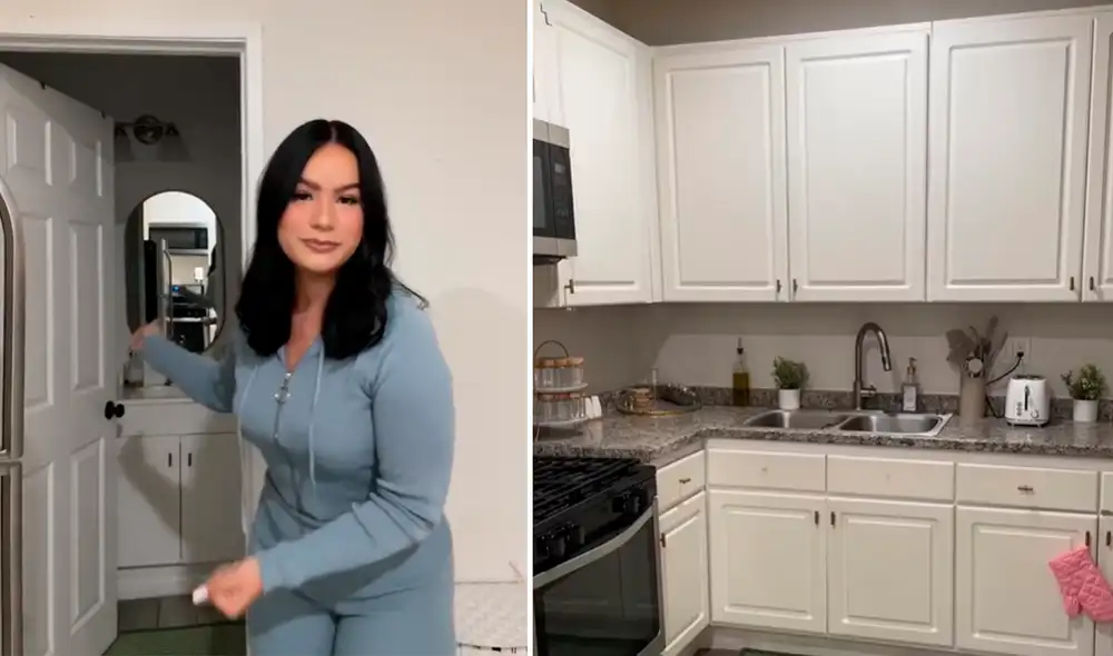 Una estadounidense es viral al hacer un recorrido por un garaje que ahora es su casa en California. Foto: composición LR/TikTok/leahbbyxo Una estadounidense es viral al hacer un recorrido por un garaje que ahora es su casa en California. Foto: composición LR/TikTok/leahbbyxo